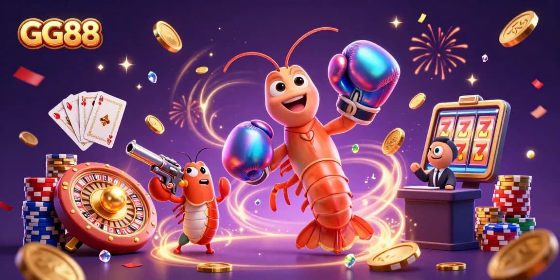 Experience GG88's exciting casino world with vibrant characters and dynamic gaming elements.
