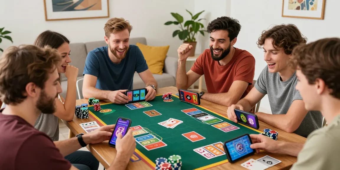 Play online card games like Teen Patti with friends in an energetic atmosphere, enhancing fun and competition.