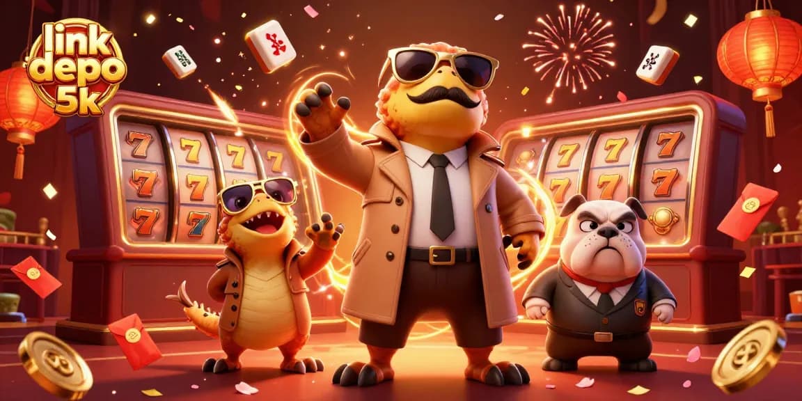 Experience the thrill of gambling with link depo 5k in this dynamic casino scene featuring raptors.