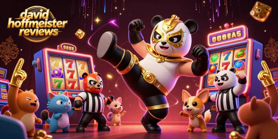 Dive into the excitement with david hoffmeister reviews amidst slot machine wins and animated animal spectators.