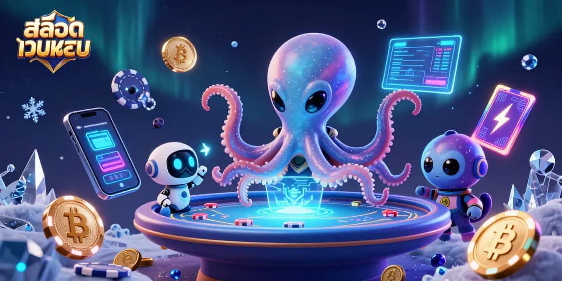 เล่นเกม สล็อตเว็บตรง ด้วยซุปเปอร์อ๊อคตอปัสและหุ่นยนต์หน้าตาน่ารักในจักรวาล