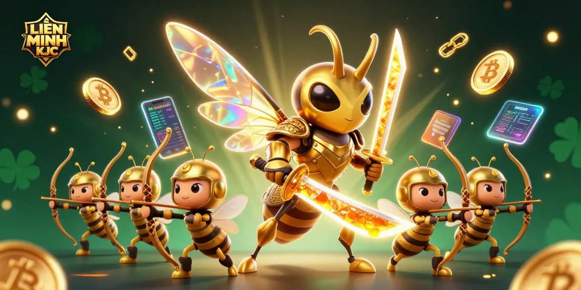 Experience LIÊN MINH KJC in action with 3D vibrant characters and engaging gambling themes.