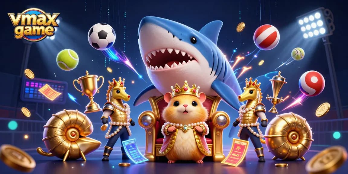 Experience exciting vmax game action with a fierce hamster king amid dynamic gambling elements and sports.