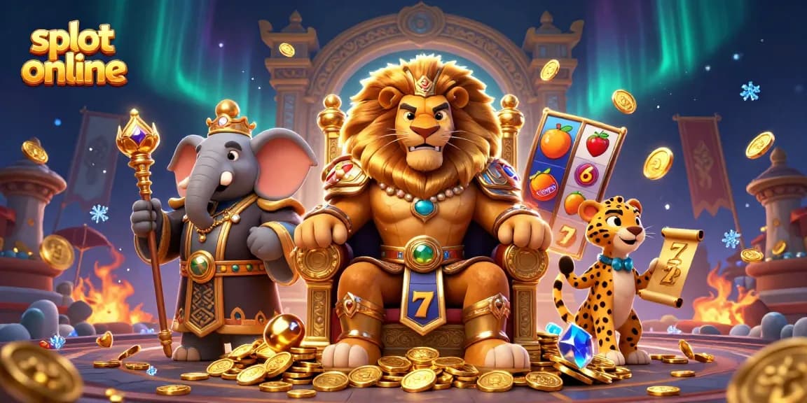 Spin the reels and win at slot online with majestic lion king and magical elements.