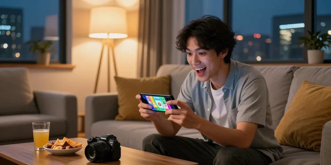 Explore Card Rummy APK on a smartphone in an inviting living room environment at https://cardrummy.org.pk/, showcasing vibrant gaming experience.