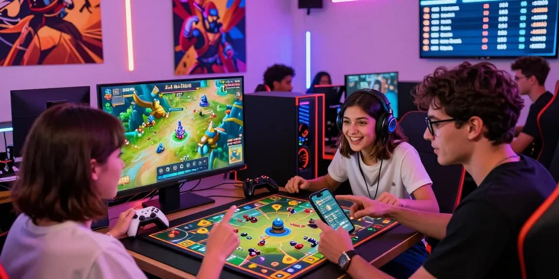 Engaged players in vibrant gaming scene showcasing Jai Club online gaming platform.