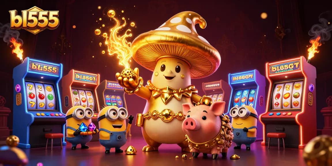 Experience thrilling jackpots and casino excitement with bl555's immersive slots illustration featuring a magical theme.