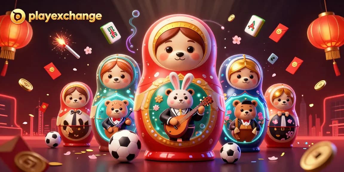Experience thrill and excitement with playexchange, showcasing dynamic casino-themed digital art.