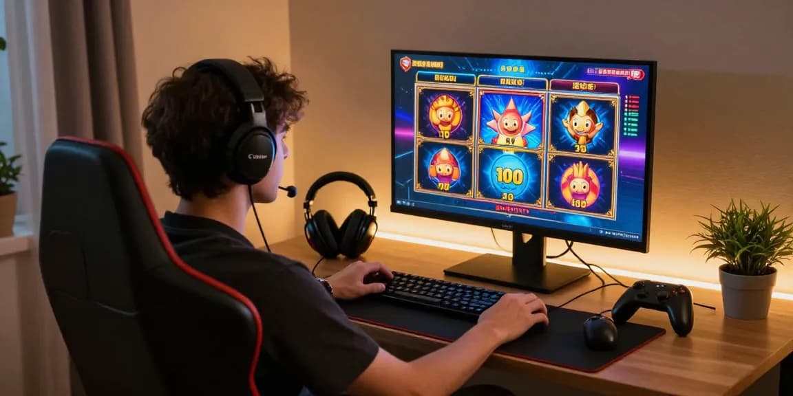Gamer menikmati pengalaman situs slot gacor dengan berbagai permainan menarik di layar