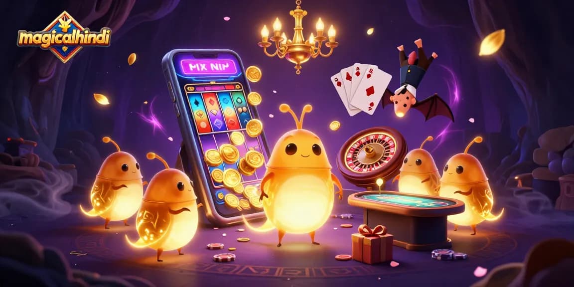 Engage with magicalhindi’s stunning casino scene lit by glowworms and featuring a bat dealer.