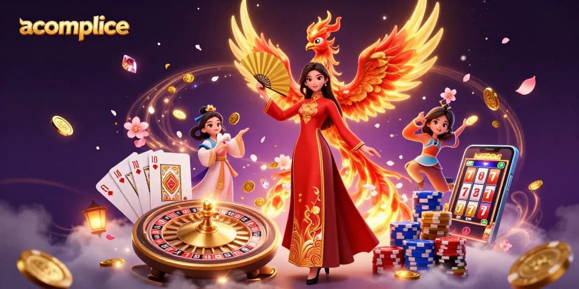 Spin to win at the accomplice casino, featuring vibrant visuals and engaging gaming elements.