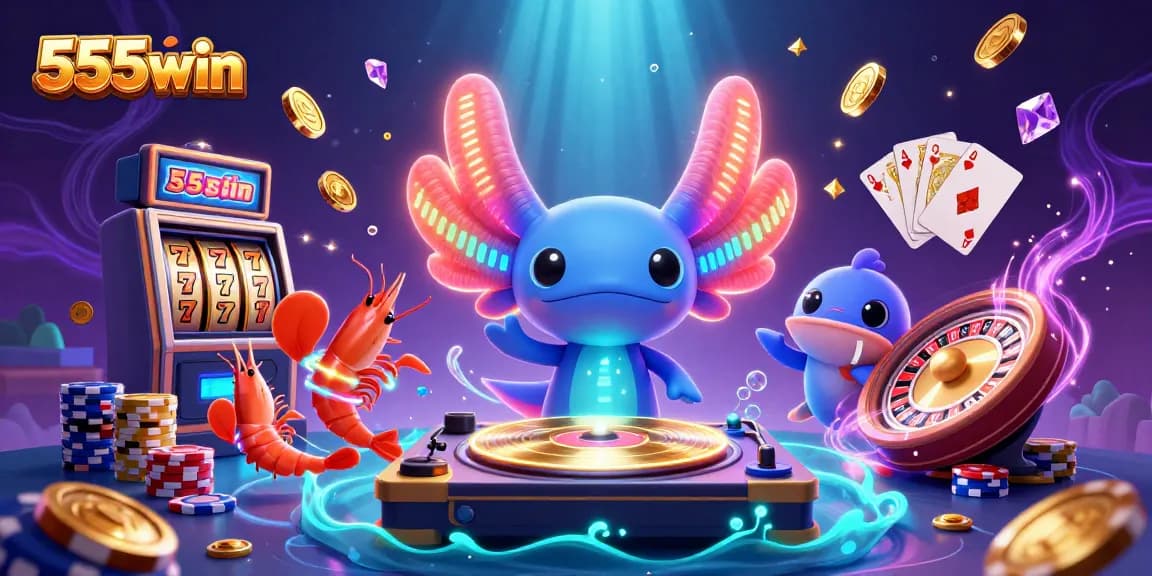 Experience thrilling gameplay at 555win with vibrant 3D characters and dynamic casino elements.