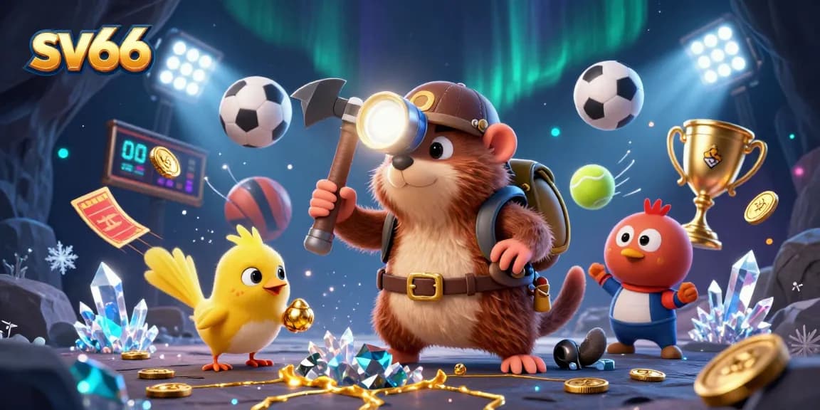 sv66 slot players enjoying a thrilling moment with characters in a 3D immersive casino scene.