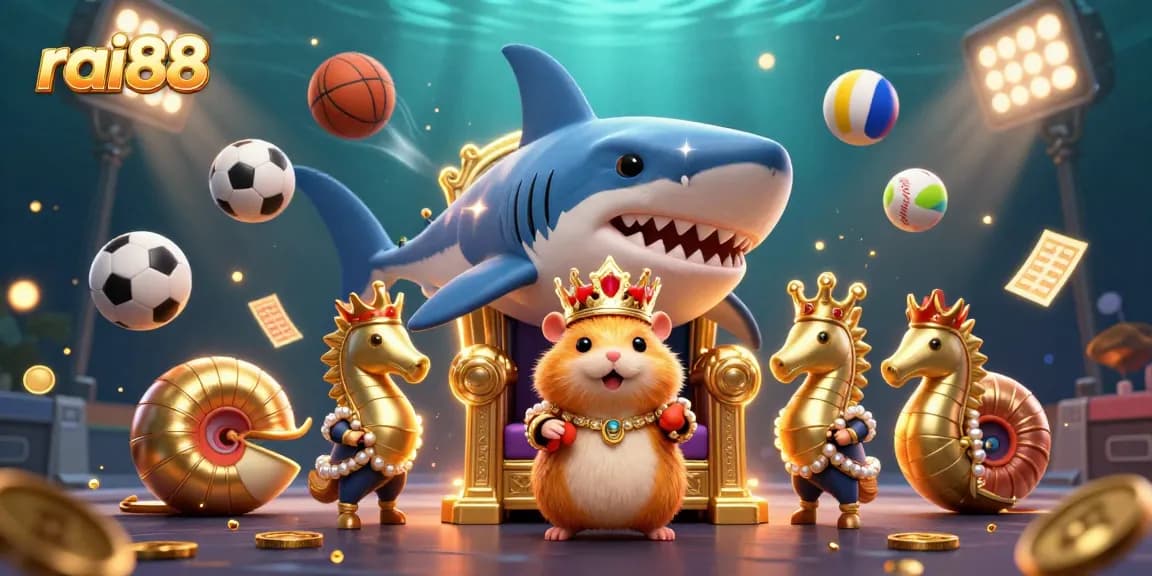 Experience thrilling gambling at rai88 with a fierce golden hamster king in a dynamic sports betting scene.