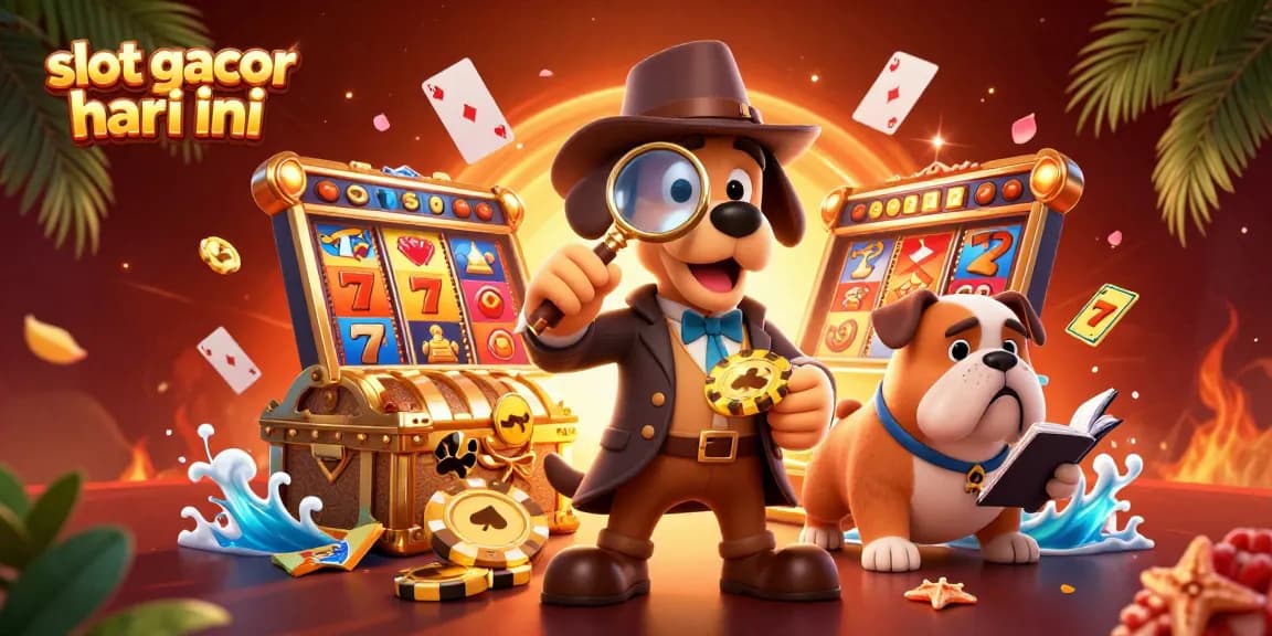 Experience the excitement of slot gacor hari ini with treasure-hunting characters and casino elements.