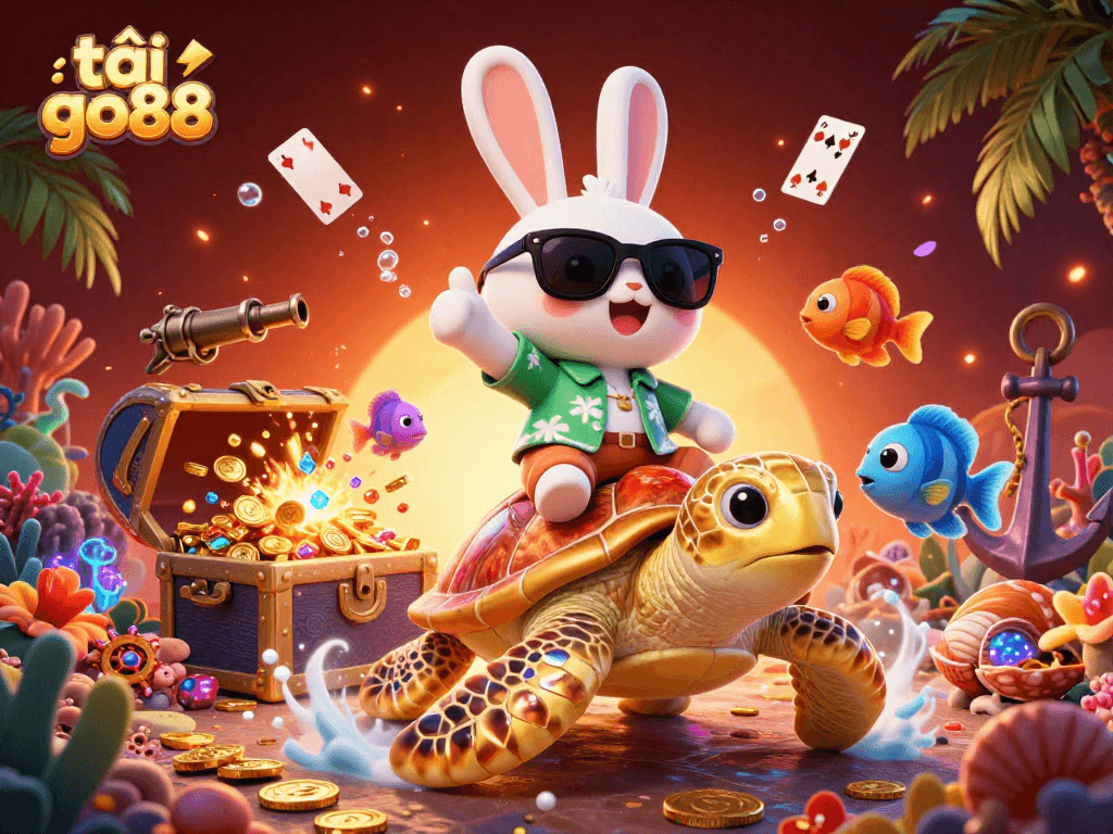 Join the fun and tải go88 through this vibrant underwater casino adventure with a lucky rabbit.