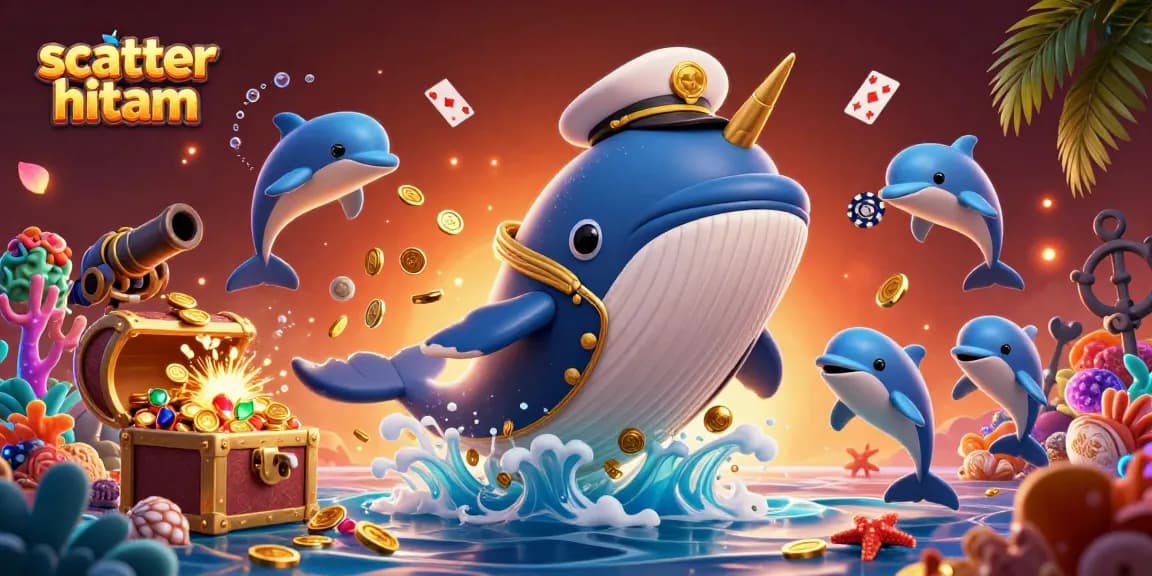 Engage with high payouts using scatter hitam in a vibrant casino underwater scene