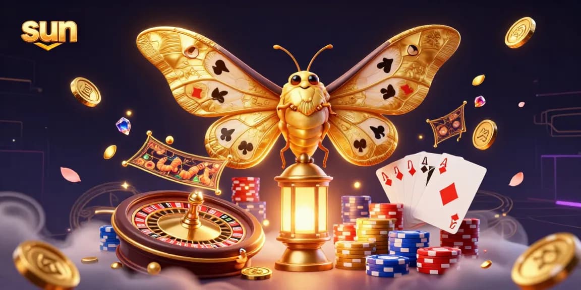 Sun-themed online casino illustration showing a vibrant scene with captivating gaming elements.
