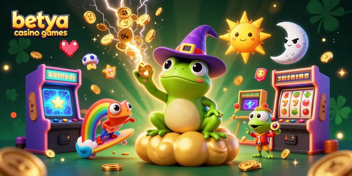 Experience the thrill of betya casino games in this vibrant 3D illustration featuring dynamic characters and casino elements.