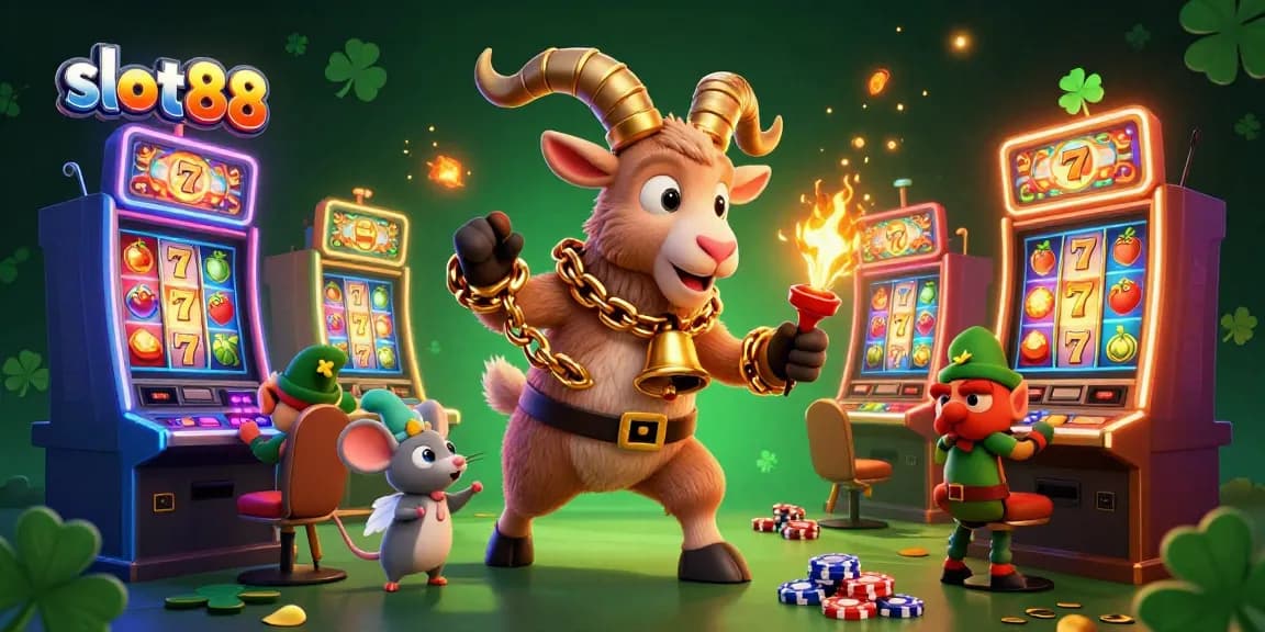 Pemain mengunduh slot88 dalam ilustrasi penuh aksi di kasino slot online yang memikat.