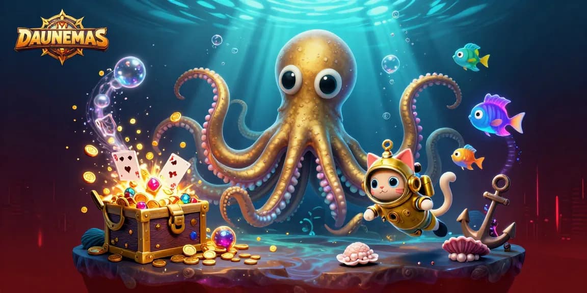 DAUNEMAS kraken and diving cat showcase thrilling underwater casino adventure