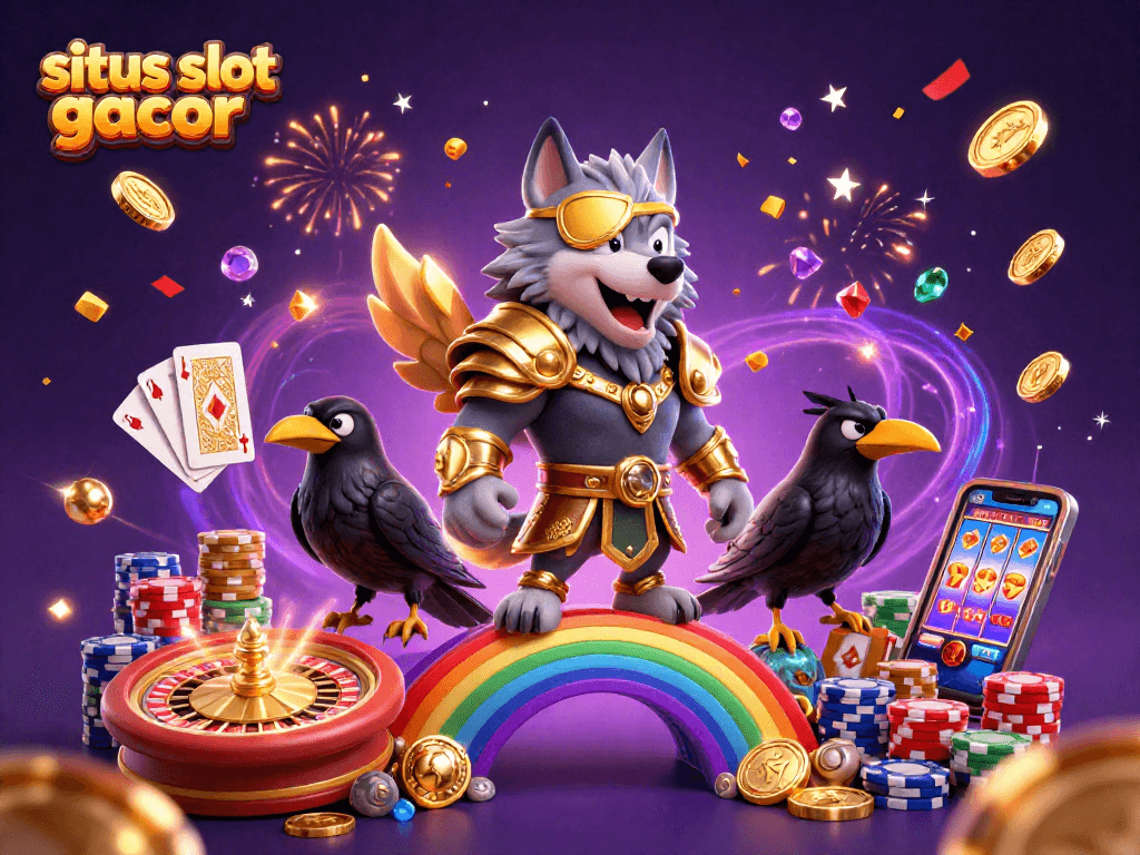 Experience winning moments at situs slot gacor with mythical characters and vibrant casino elements.