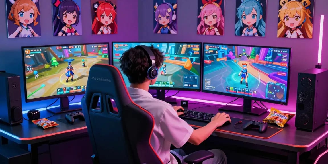 Engaging gameplay of a 3d ecchi game with vibrant character interactions and immersive setting.