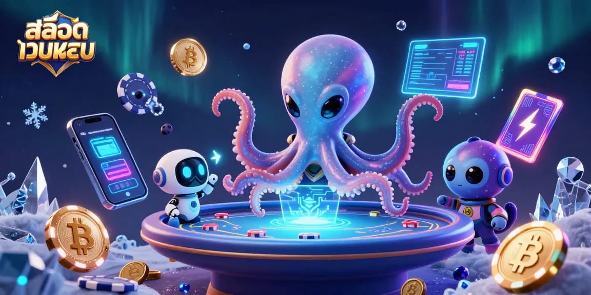 เล่นเกม สล็อตเว็บตรง ด้วยซุปเปอร์อ๊อคตอปัสและหุ่นยนต์หน้าตาน่ารักในจักรวาล