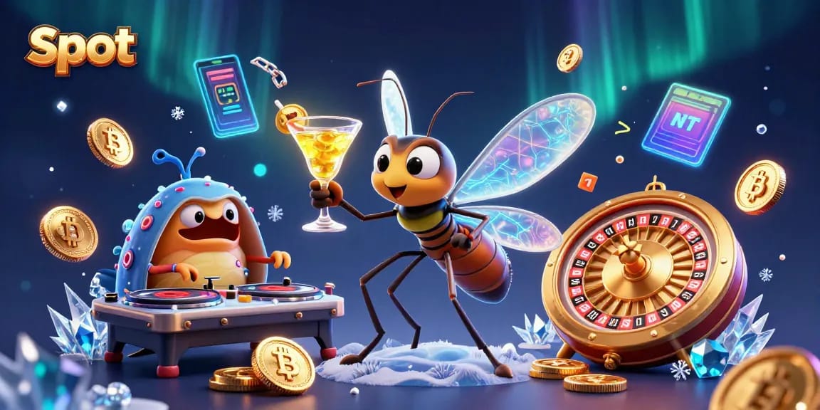 Spin slots with a vibrant casino mascot and dynamic elements in a captivating scene.