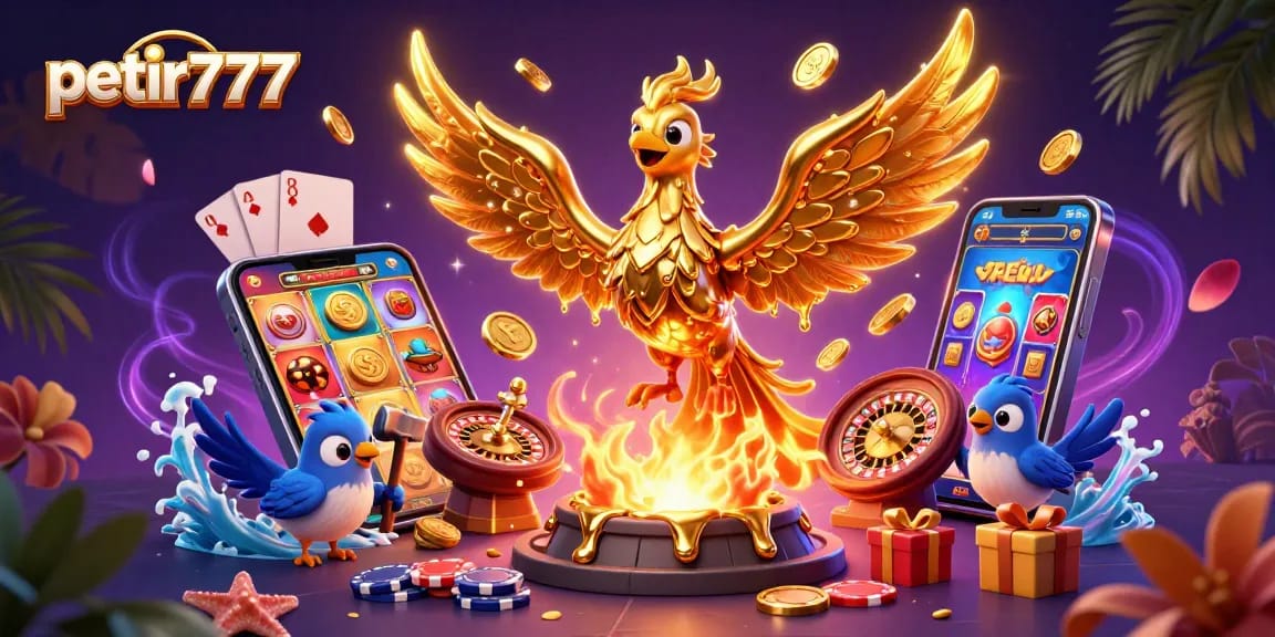Join the excitement with petir777's golden phoenix and thrilling game elements captivating players.