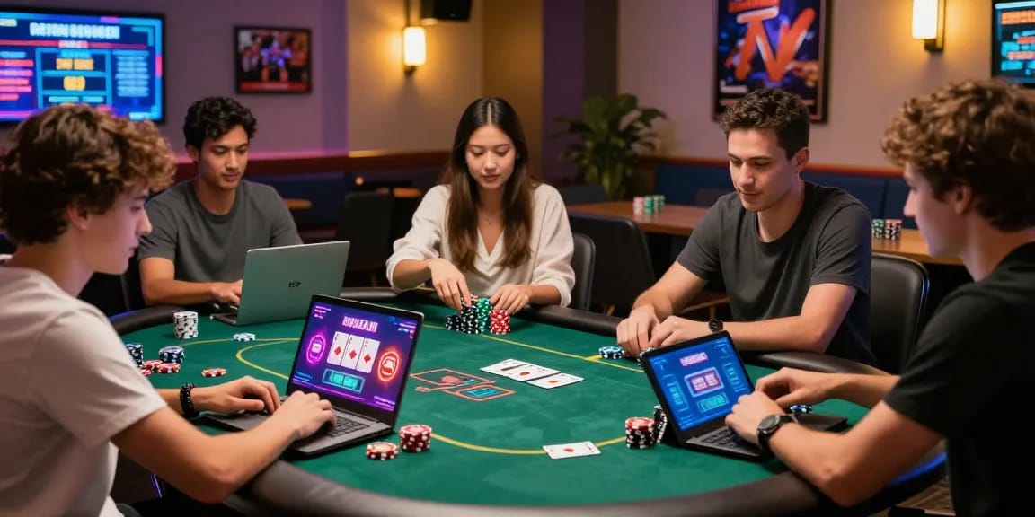Dynamic online gaming scene showcasing fun88thaimeth in a vibrant casino atmosphere.