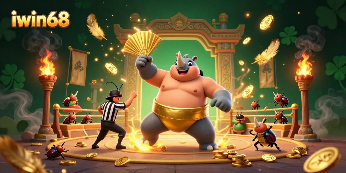 Bet big and win big with the exciting iwin68 online casino featuring vibrant characters and casino elements.