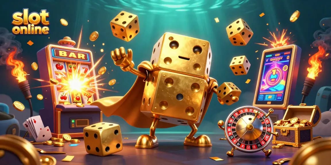 Menangkan permainan slot online dengan jackpot besar yang muncul dari mesin slot dengan simbol keberuntungan.