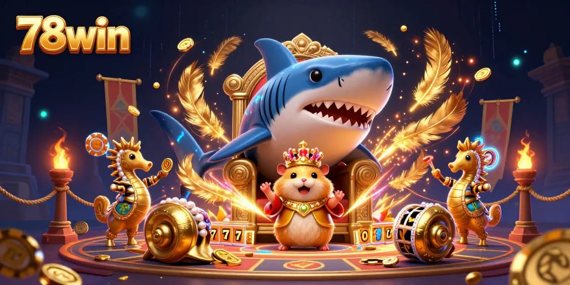 Experience the excitement of 78win with a vibrant gaming scene showcasing lively characters and thrilling elements.