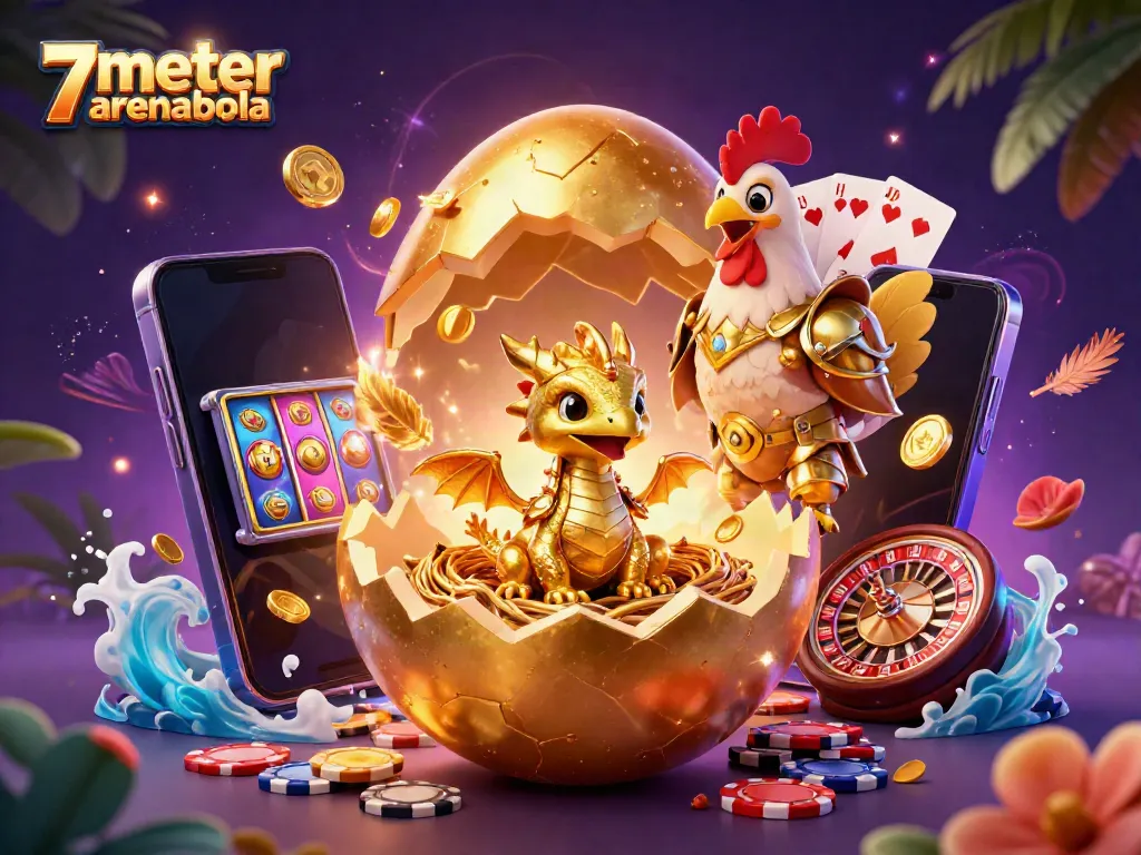Engage with thrilling bets at 7meter arenabola featuring a dragon and poker chips in a vibrant casino scene.