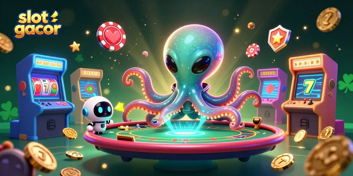 Experience the excitement of slot gacor with a colorful, alien-themed casino scene.