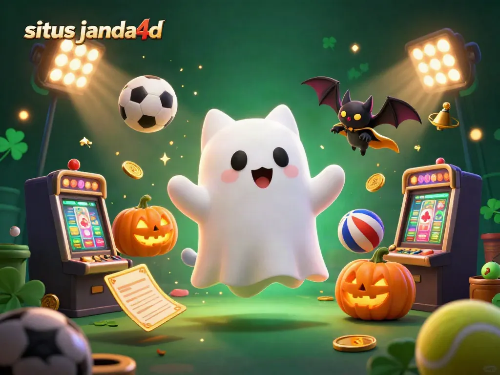Gambarkan keseruan bermain di situs janda4d dengan kucing hantu dan teman vampir di kasino.