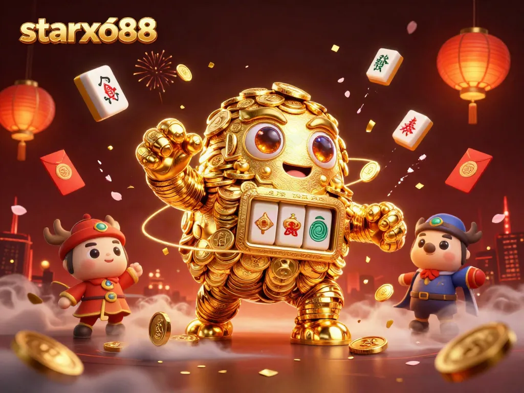 Experience winning excitement with starxo88's vibrant 3D casino illustration art.