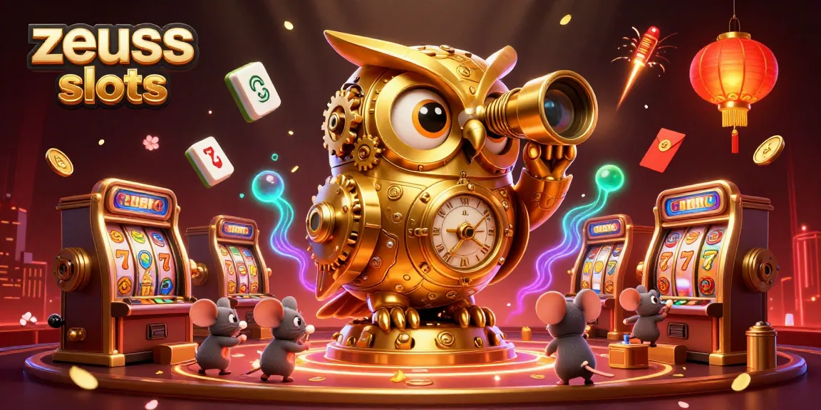 Spin the reels with zeus slots as vibrant characters illuminate a lively casino scene filled with excitement.