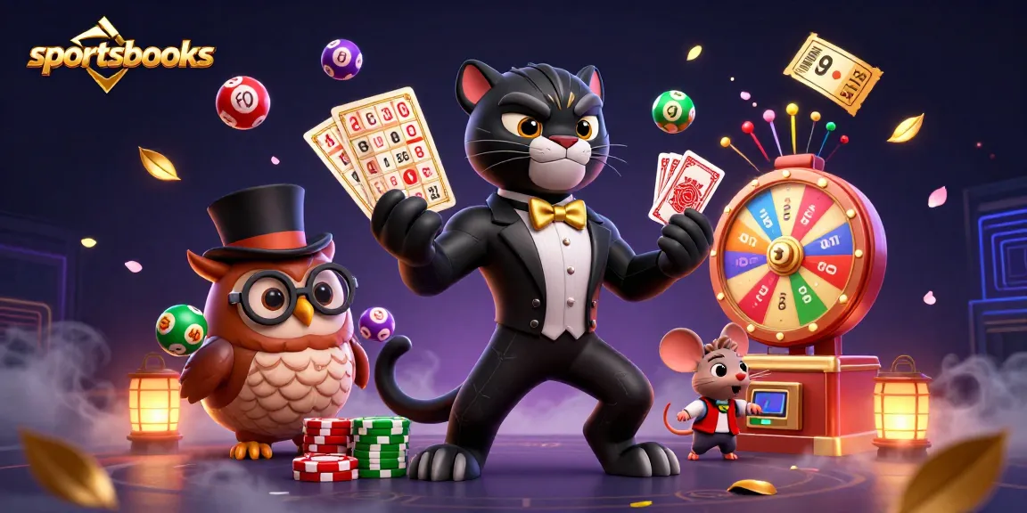 Engage with top sportsbooks in this vibrant casino scene featuring dynamic gambling elements.