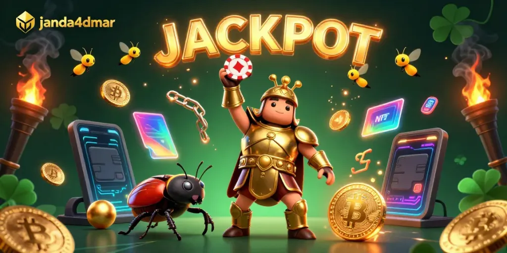 Janda4dmar menghadirkan pemenang Judi dengan gambar karakter unik dalam suasana Jackpot.