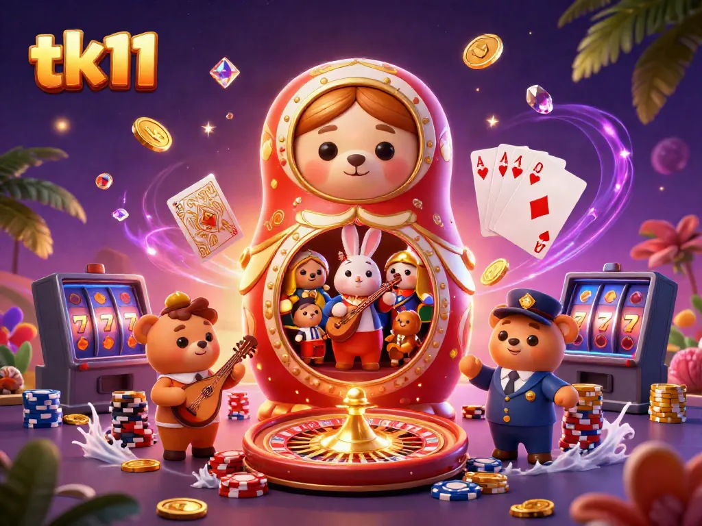 Spin the reel with tk11 casino adventure featuring vibrant characters and dazzling game elements.