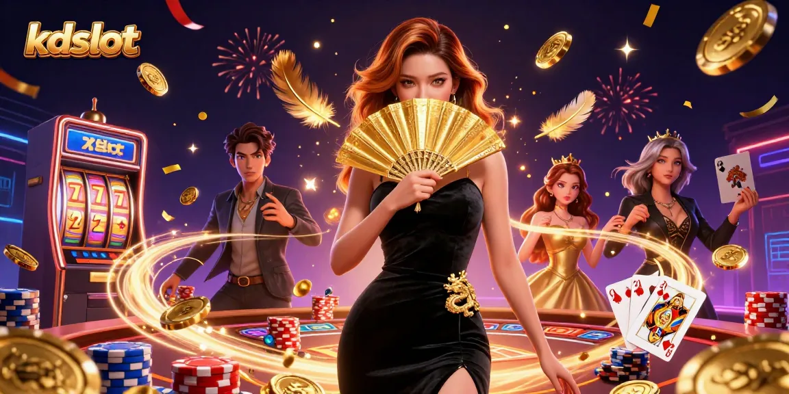 Engage with kdslot's immersive gaming experience featuring a glamorous atmosphere.