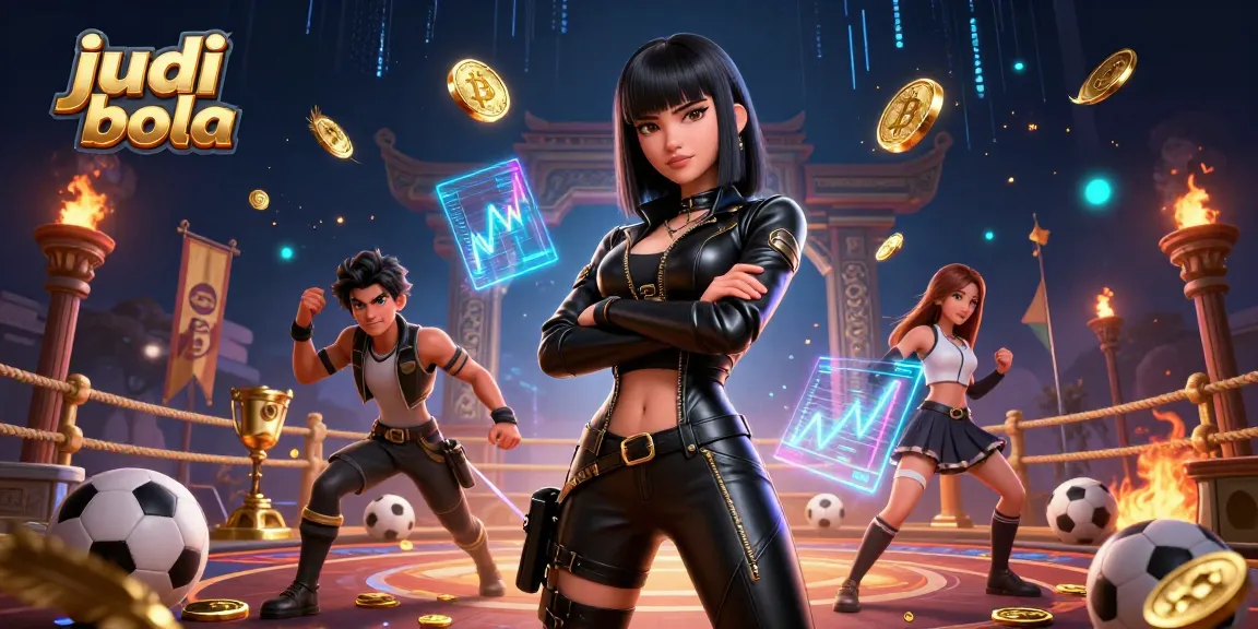 Engage in judi bola with thrilling sports betting scenes featuring dynamic characters and rich visual elements.