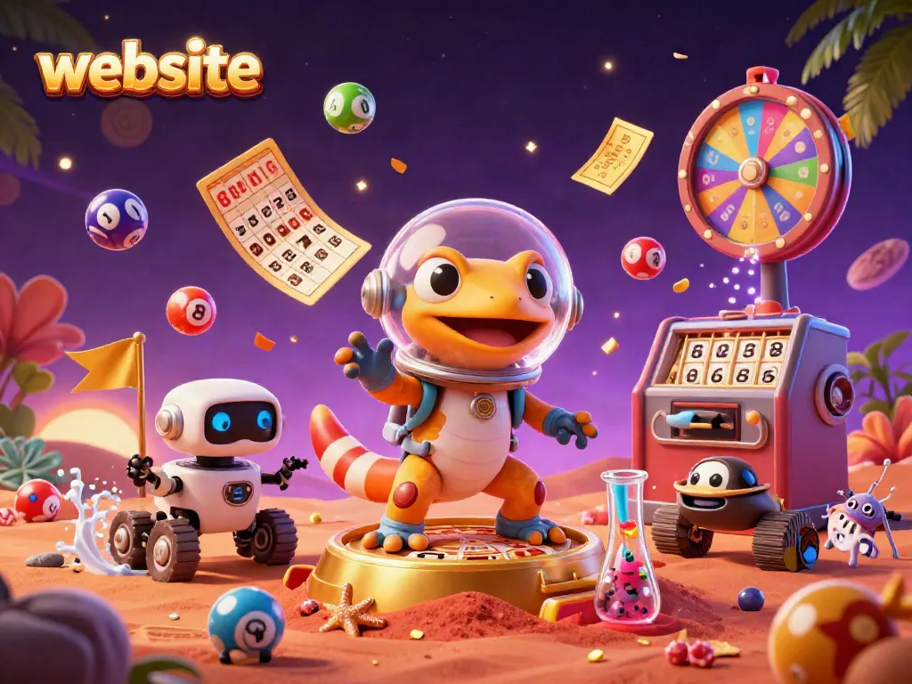 Menyaksikan kasino emas di Mars, dengan aktivitas seru dan bola lotere berwarna-warni di website perjudian
