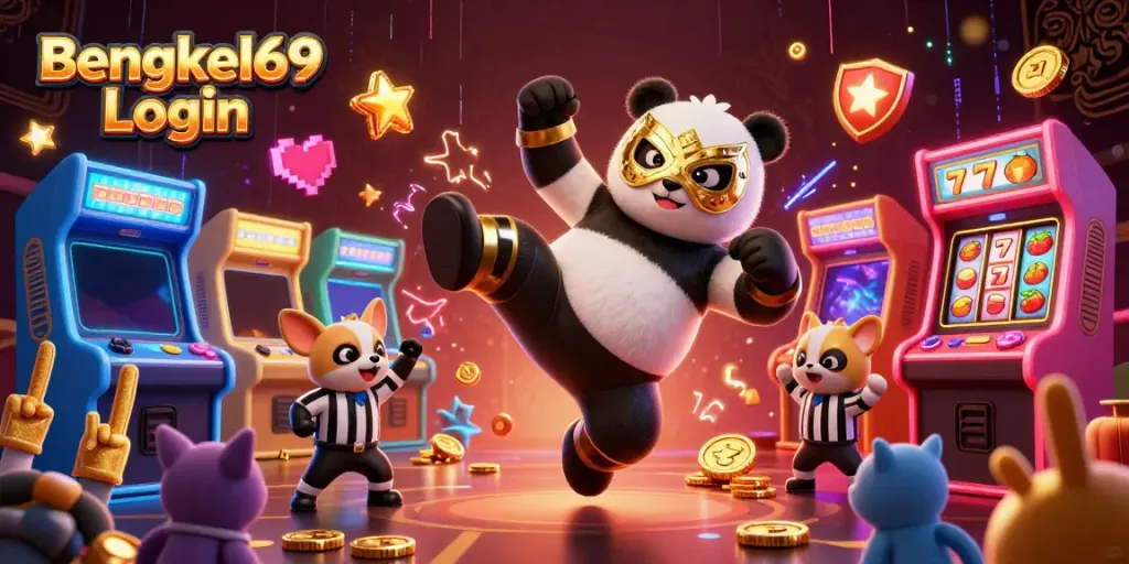 Engage with exciting gameplay at Bengkel69 Login with vibrant casino scenes and dynamic characters.