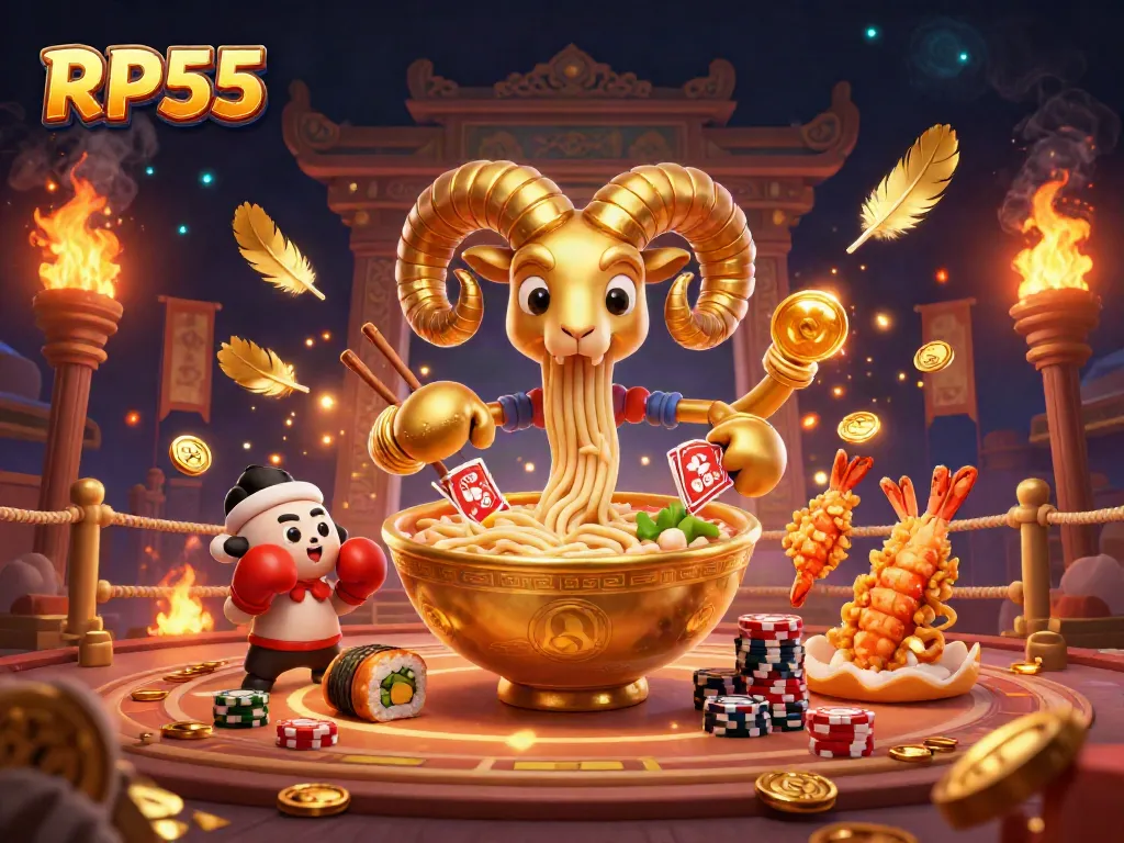 RP55 menampilkan aplikasi slot resmi terbaru dalam ilustrasi 3D yang dinamis