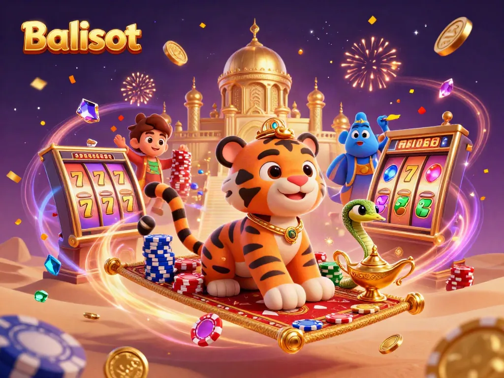 Experience the thrilling world of Balislot with an energetic scene filled with exciting game elements.