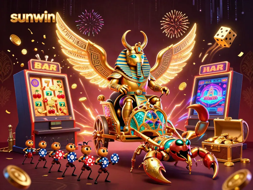 Experience sunwin's thrilling casino adventure with vibrant 3D characters and jackpot excitement.