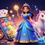 Experience UFABET's enchanting slots with a stunning scene of a royal figure and magic in vivid detail.